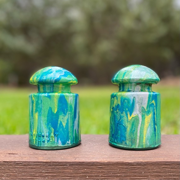 Hand Crafted Other - Yard Art / Home Decor / Garden / Bocce Ball Court Markers ~Vintage Insulators